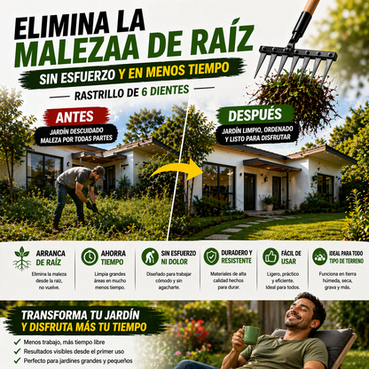 Rastrillo Pro™ Elimina la maleza de raíz de una!