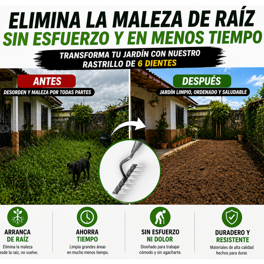 Rastrillo Pro™ Elimina la maleza de raíz de una!
