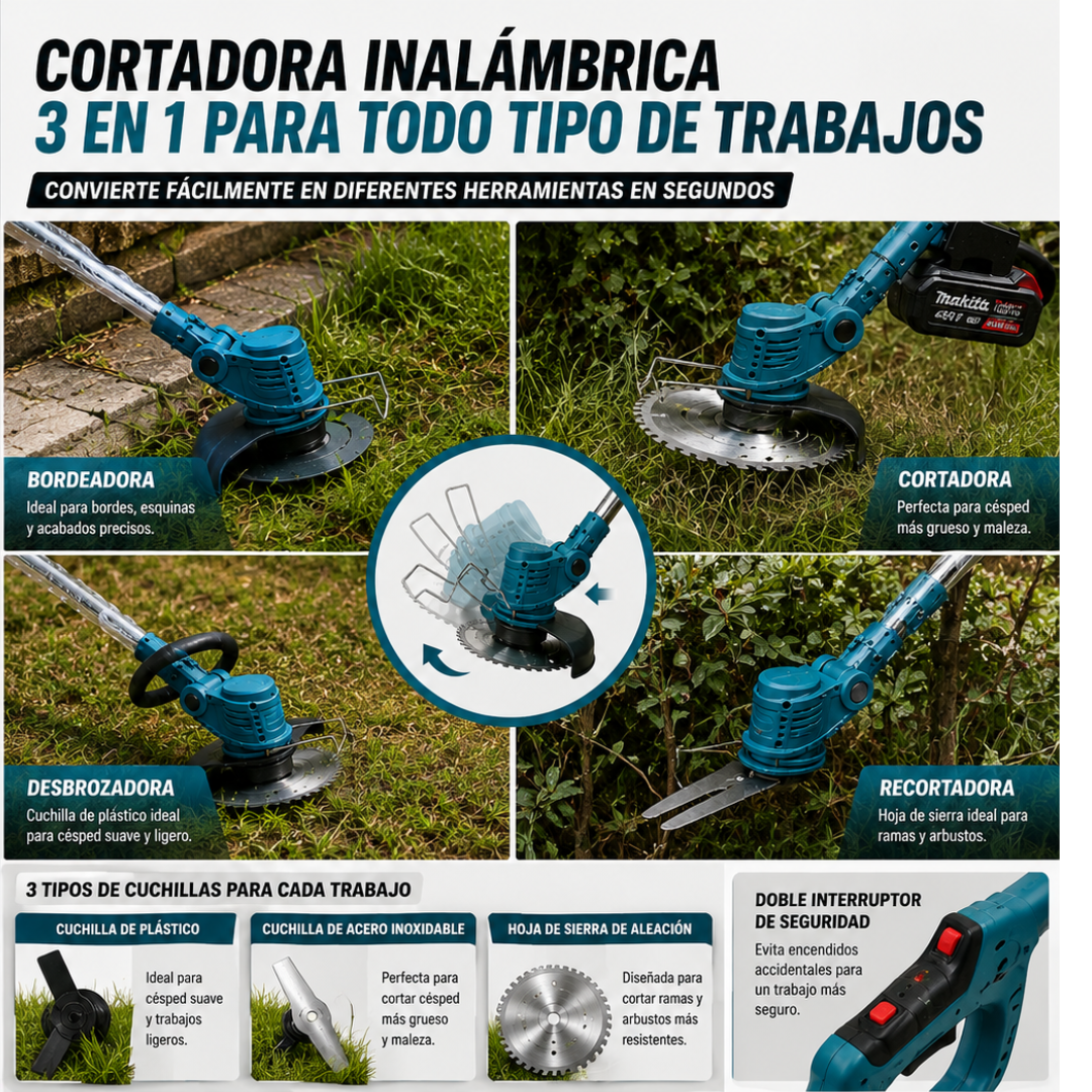 CORTADORA INALÁMBRICA 3 EN 1!