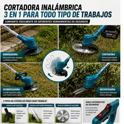 CORTADORA INALÁMBRICA 3 EN 1!