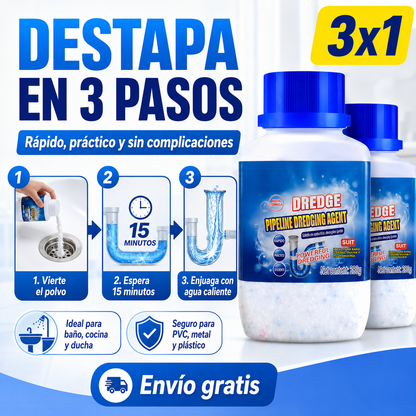 ¡PROMO3X1! PowerPipe Clean® Fórmula Destapa Cañerías